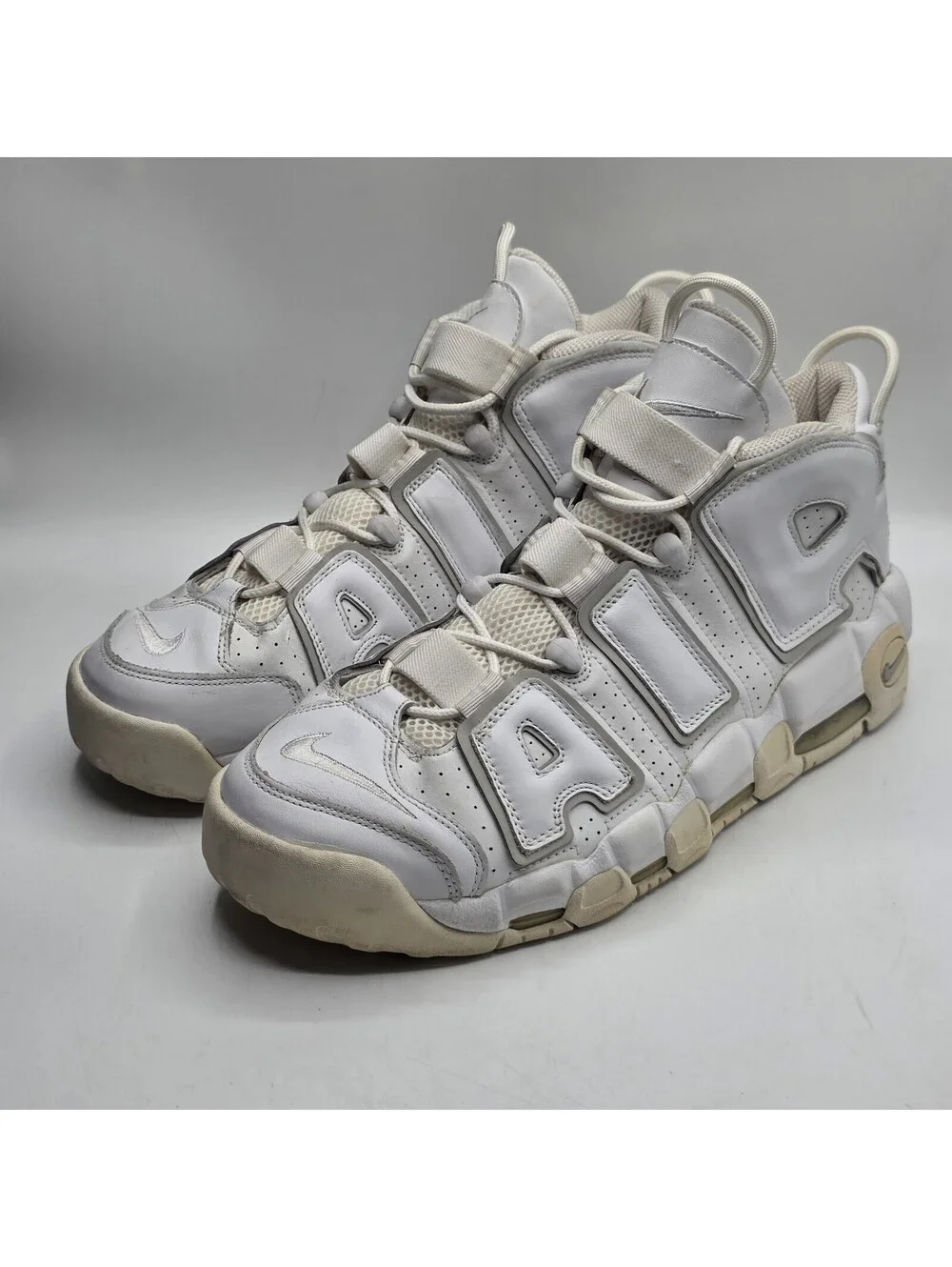 Nike Air More Uptempo 2006 White Metallic Silver Gold 312971-101 Mens Size 11
